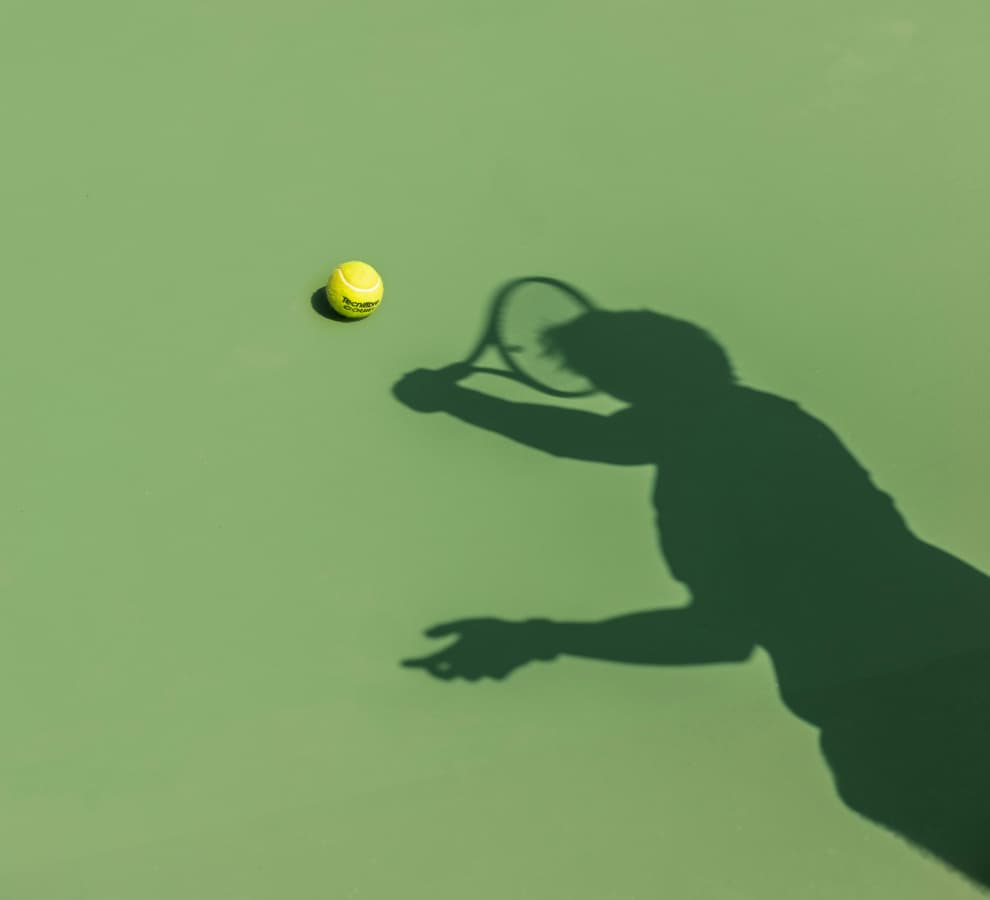 Tennis court aerial view